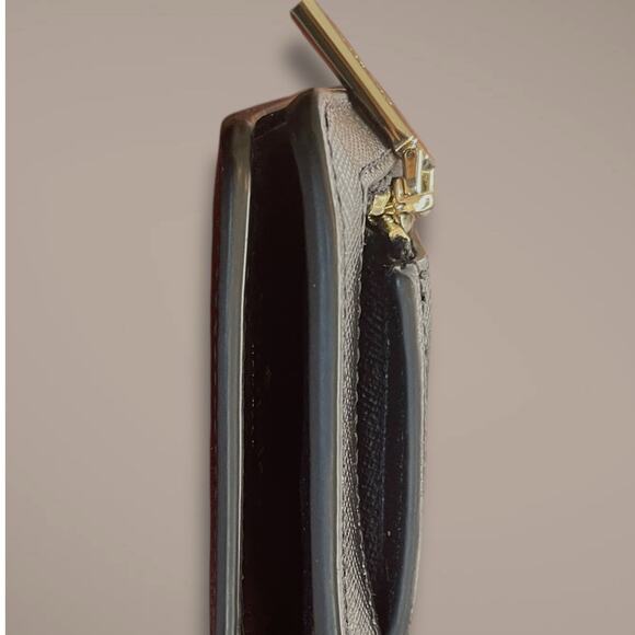 KATE SPADE Saffiano Leather Black Bifold Zip Around Wallet Excellent Condition - Picture 10 of 13